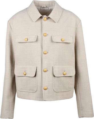 Circolo 1901 Beige Virgin Wool-Cotton Short Jacket