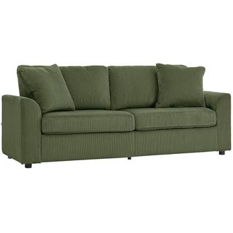 HOMCOM Sof&aacute; 3 plazas 212x80x88 cm verde