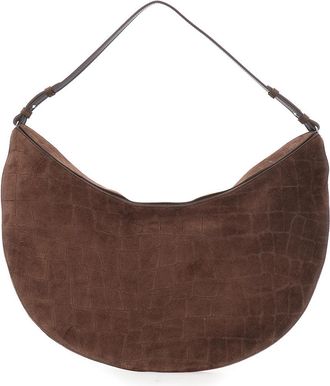Jacquemus Womens Brown Shoulder Bag With Embossed Effect Leather