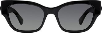Kurt Geiger 53mm Cat Eye Sunglasses in Black/Smoke Gradient at Nordstrom