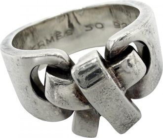 Herm&egrave;s Silver 925 Band Ring (Pre-Owned)