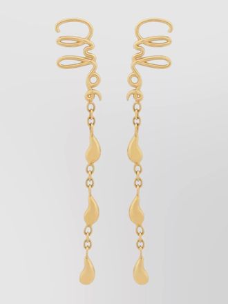 Chlo&eacute; logo-drop earrings