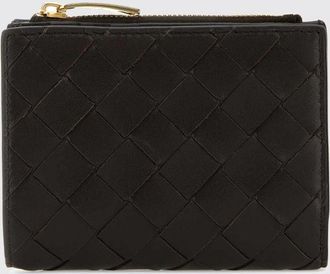 Bottega Veneta Portafoglio bifold in pelle di vitello intrecciata
