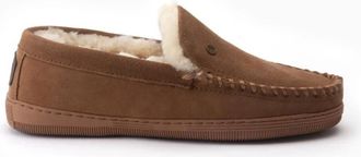 Warmbat Luxe Cognac Su&egrave;de Pantoffels voor Heren - Heren - Loafers - Bruin - 44 EU - Su&egrave;de - Schoenen