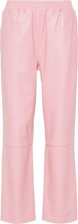 Arma tapered leather trousers - women - Polyester/Lambskin - 44 - Pink
