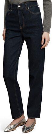 Veronica Beard Leah Straight Leg Jeans in Indigo Rinse at Nordstrom, Size 23