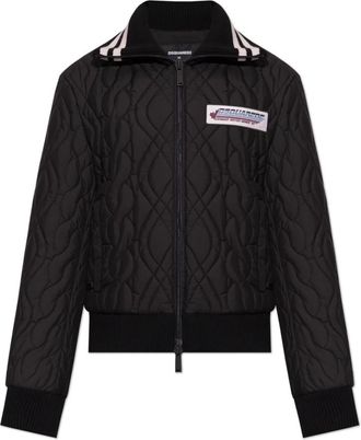 Dsquared2 Jas met logopatch - Heren - Bomber jackets - Zwart - L - Polyester - Jassen