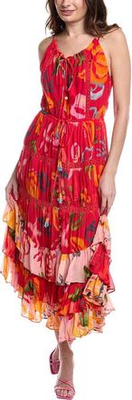 Farm Rio Farm Rio Lace-Trim Maxi Dress