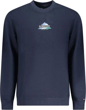 Tommy Hilfiger Sweatshirt met ronde hals - Heren - Sweatshirts - Blauw - 2XL - Katoen - Hoodies & sweatvesten