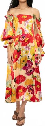 Cult Gaia Ida Midi Dress In Painted Floral