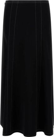 Stella McCartney Midi-rok met split aan de voorkant - Dames - Maxi Rokken - Zwart - S - Rokken