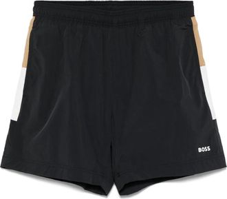 HUGO BOSS Mens Zepha Standard Length Swim Trunks, Black