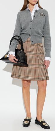 Burberry Wool Skirt Odessa, Womens, Beige