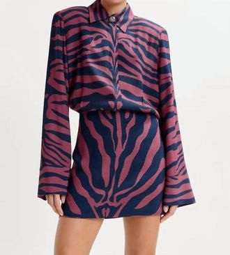 Essentiel Isniper Shirt Mini Dress In Fudge Frappe Combo