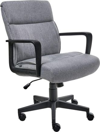 Beliani Office Chair BYRON Fabric Grey