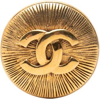 Chanel Pre-owned Jewellery, female, Yellow, Size: ONE SIZE Pre-owned Decorative Button