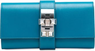 Herm&egrave;s Tweed hand Tadelakt Medor Clutch 23