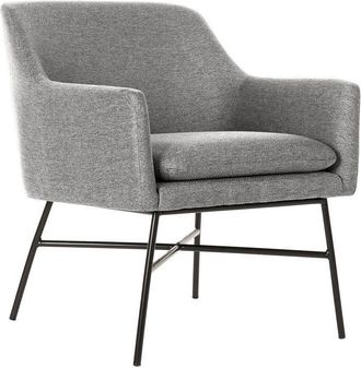 DKD Home Decor Poltrona DKD Home Decor Nero Grigio chiaro Metallo 66 x 62 x 76,5 cm