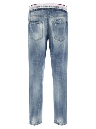 Dsquared2 Distressed Denim Jogger Jeans - Blue