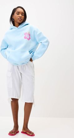 Twik Womens Tropical embroidery hoodie