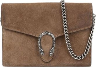 Gucci Pre-owned Cross Body Bags, female, Brown, Size: ONE SIZE Pre-owned Dionysus Chain Wallet Crossbody