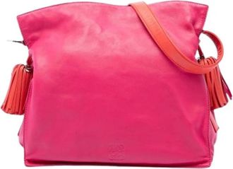 Loewe Pre-owned Flamenco Crossbody Bag - Dames - Vintage Schoudertas - Roze - ONE Size - Leer - Vintage