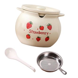 OEM Gran Recipiente De Cer&aacute;mica Para Aceite - Olla Para Manteca De Fresa