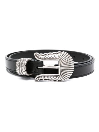 Kate Cate Leren riem - Zwart