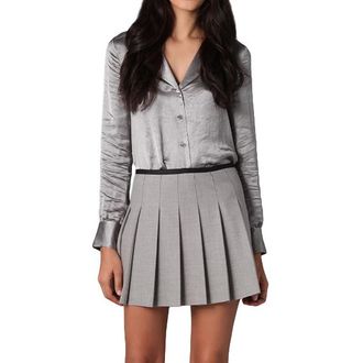 Theory Silver Deno Blouse Size S