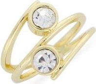 Covet Cubic Zirconia Wrap Ring in Clear/Gold at Nordstrom Rack, Size 7