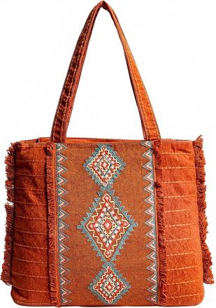 Myraswim Diamond Trail Tote Bag In Desert Rust
