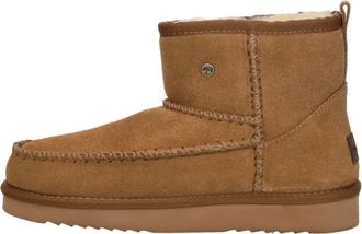 Warmbat Wallaby Enkellaarsjes - Dames - Winterlaarzen - Bruin - 40 EU - Wol - Schoenen