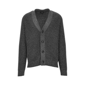 Emporio Armani Lurex knit cardigan Man XL