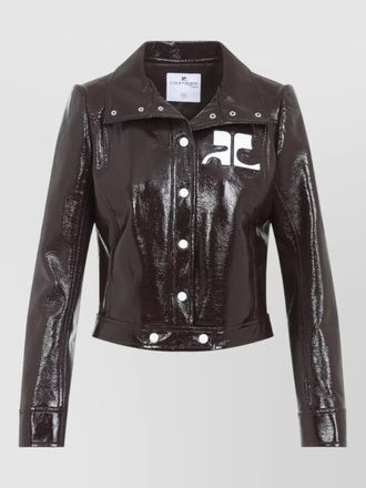 Courr&egrave;ges vinyl fitted jacket