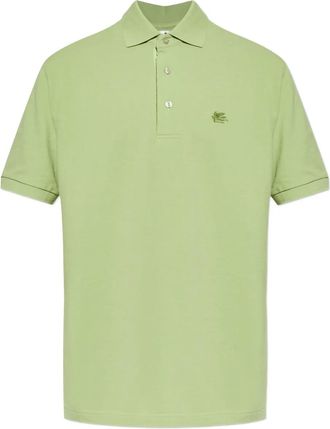 Etro Polo con logo ricamato - Verde