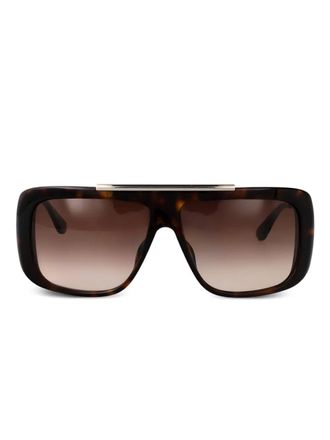 Alexander McQueen Eyewear Zonnebril met oversized vierkant montuur - Grijs