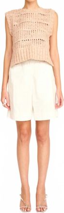 Mirth Bermuda Longline Short In White