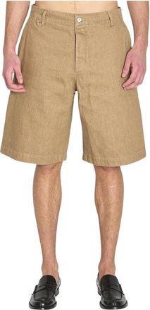 Jacquemus Heren, Korte broeken, Beige, Maat: W31 Linnen