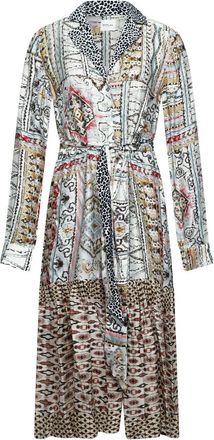 Replay Womens Long Sleeve Midi Dress in Multi colour - Multicolour viscose - Size X-Small