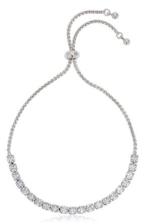 Ettika Adjustable Cubic Zirconia Bracelet in Silver at Nordstrom