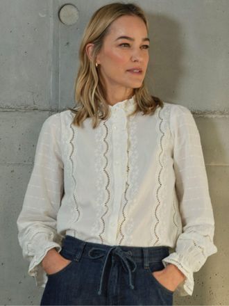 Fat Face FatFace Pia Ivory Regular Blouse