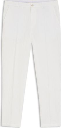 BOSS Tapered-fit trousers in stretch-cotton seersucker