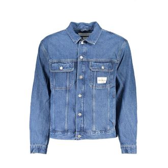 Calvin Klein Mens Denim Jacket Classic Style - Blue Cotton - Size Small
