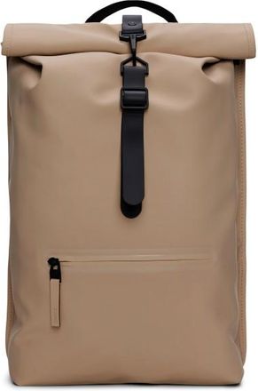 Rains Rolltop Rucksack W3 17 Daypack - Unisex | beige
