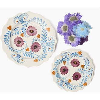 Mrs. Alice Damson Flowers Starter Plate in Purple at Nordstrom