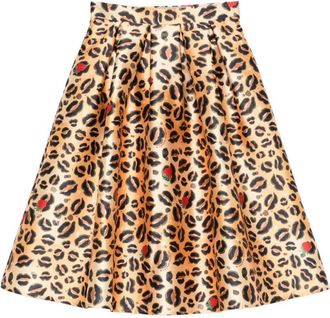 Alessandro Enriquez Womens Printed Midi Skirt