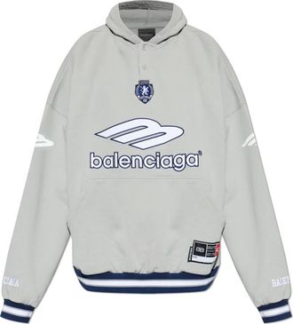 Balenciaga Hoodies, male, Gray, Size: XL Oversized Sweatshirt
