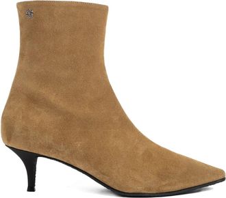 Vicini pointed-toe suede boots - women - Calf Suede/Calf Leather/Calf Leather - 37 - Brown