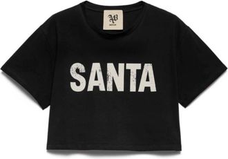 Aniye By Santa Crop T-Shirt - Dames - T-shirts - Zwart - M - Katoen - Tops