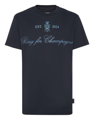 Philipp Plein Embroidered Round Neck T-Shirt Stones